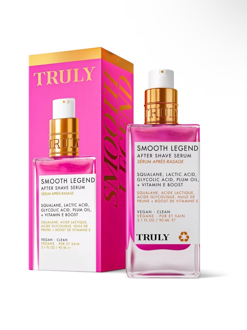 TRULY Smooth Legend After Shave Serum — Pink & Gold